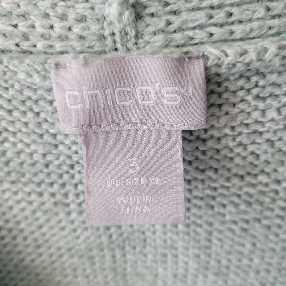 Chico's Women's Light Green Sweater Size 3 (XL) - Picture 3 of 6